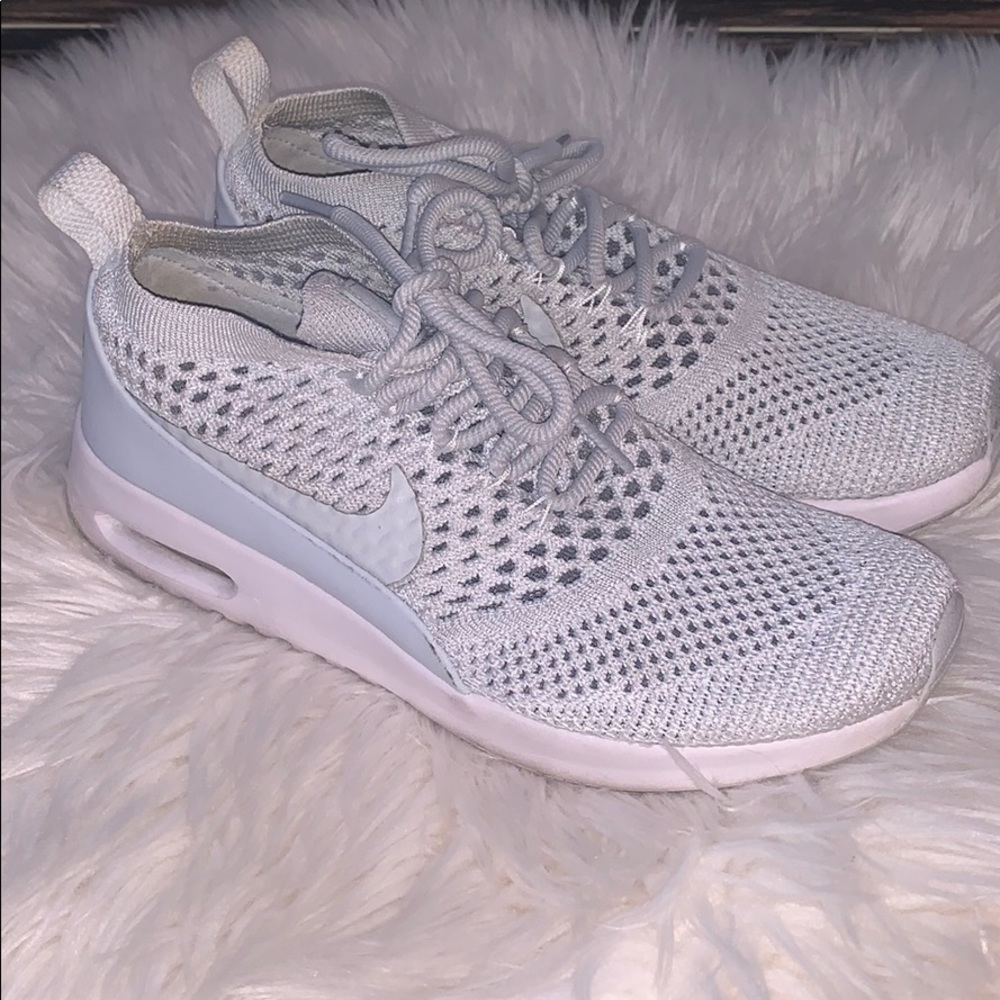 Light blue / grey Nikes